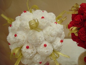 Букет цветов из салфеток